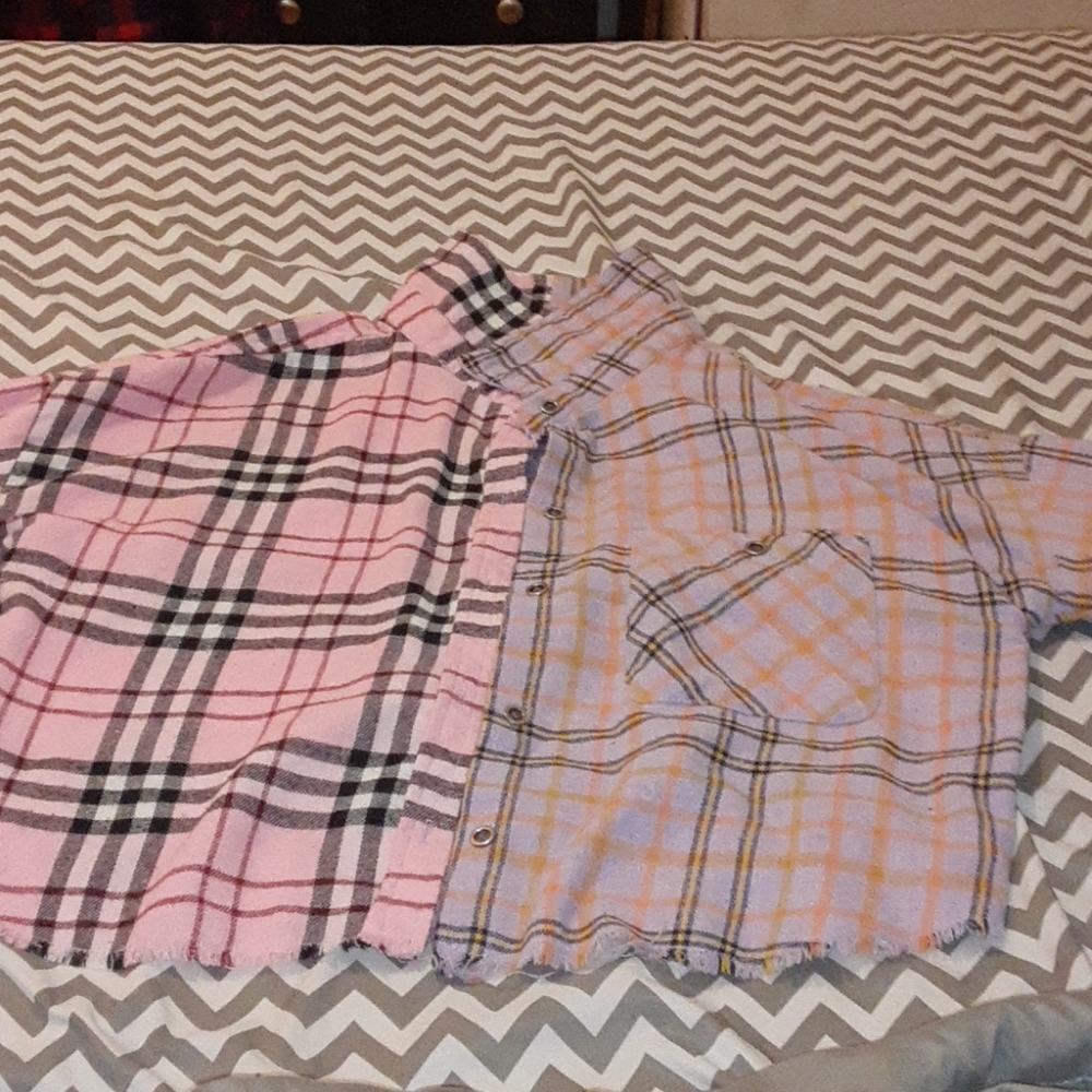 Plaid multicolor shacket